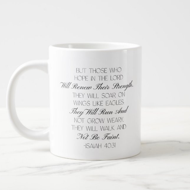 Isaiah 40:31 Hope Bible Verse Mug  Jumbo Mugg (Vänster)