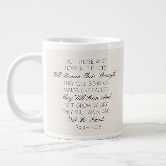 Isaiah 40:31 Hope Bible Verse Mug  Jumbo Mugg (Vänster)