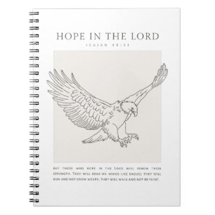 Isaiah 40:31 Hope in the Lord Anteckningsbok