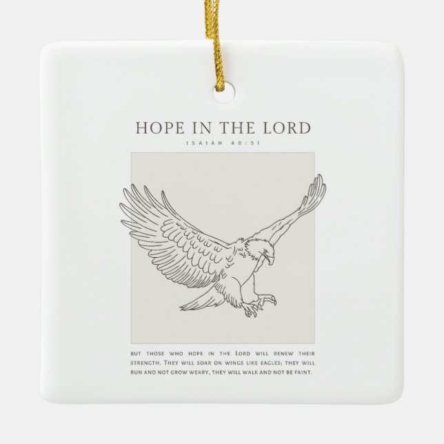 Isaiah 40:31 Hope in the Lord Julgransprydnad Keramik (Framsida)