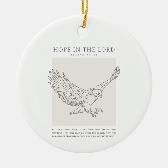 Isaiah 40:31 Hope in the Lord Julgransprydnad Keramik (Framsidan)