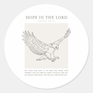 Isaiah 40:31 Hope in the Lord Runt Klistermärke