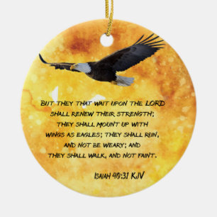 Isaiah 40:31 julgransprydnad keramik