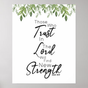 Isaiah 40:31 kommer att hitta en ny styrka för kri poster