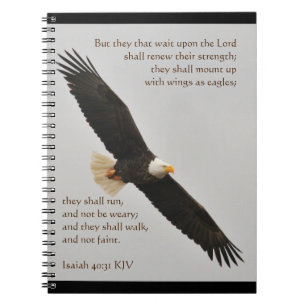 Isaiah 40:31 men de väntar på Herren Anteckningsbok Med Spiral