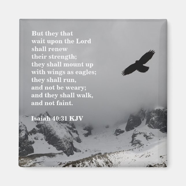 Isaiah 40:31 - Men de väntar på Herren Magnet (Framsidan)