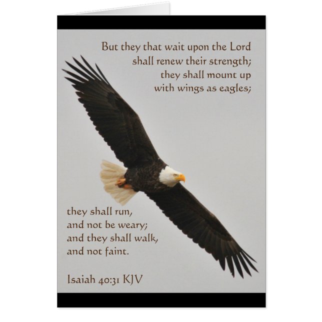 Isaiah 40:31 men de väntar på Herren OBS Kort (Framsidan)
