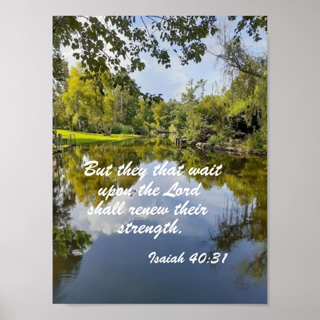 Isaiah 40:31 men de väntar på Herren Poster (Framsidan)