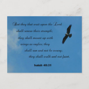 Isaiah 40:31 men de väntar på Herren.. Vykort