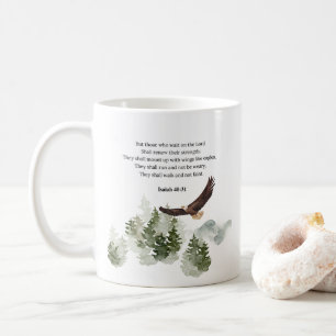 Isaiah 40:31 Montera med vingar som örlar Kaffemugg