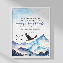 Isaiah 40:31 Montera med vingar som örlar Poster