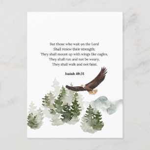 Isaiah 40:31 Montera med vingar som örlar Vykort
