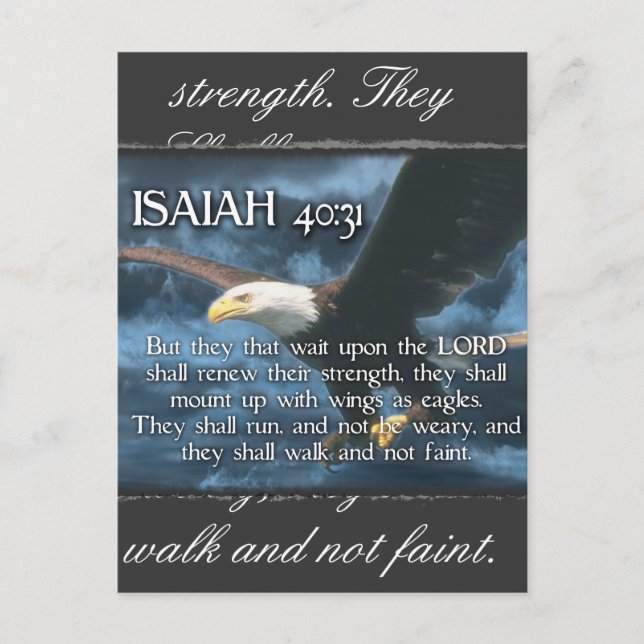 ISAIAH 40:31 Montering med vingar som EGFJ Vykort (Framsida)