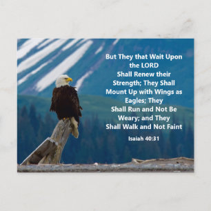 Isaiah 40:31 Montering på Eagle Vingar Postcard Vykort