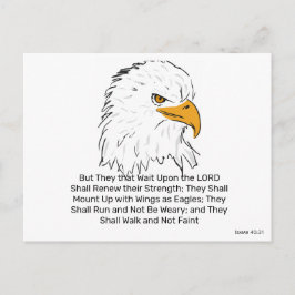 Isaiah 40:31 Montering på Eagle Vingar Postcard Vykort