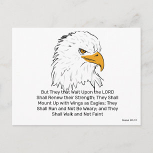 Isaiah 40:31 Montering på Eagle Vingar Postcard Vykort