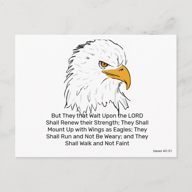 Isaiah 40:31 Montering på Eagle Vingar Postcard Vykort (Framsida)