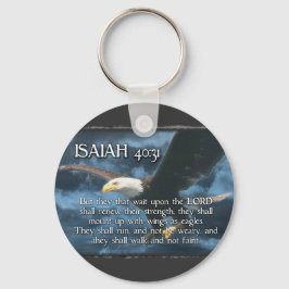 ISAIAH 40:31 Mount up with wings as EAGLES Nyckelring