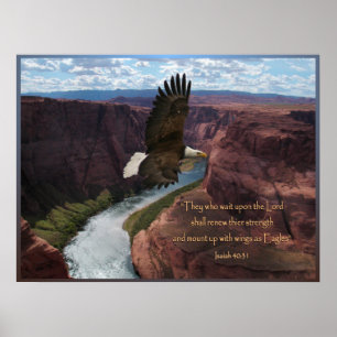 Isaiah 40:31 Ögonskript Poster utskrift