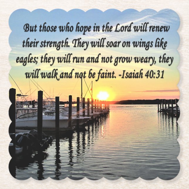 ISAIAH 40:31 SCRIPTURE VERSE UNDERLÄGG PAPPER (Framsida)