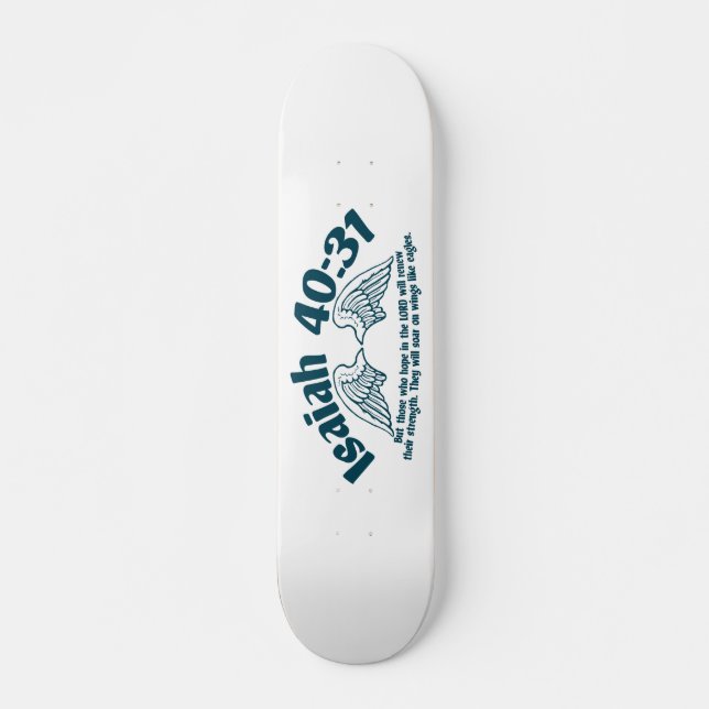 Isaiah 40:31 skateboard bräda 19,5 cm (Framsida)
