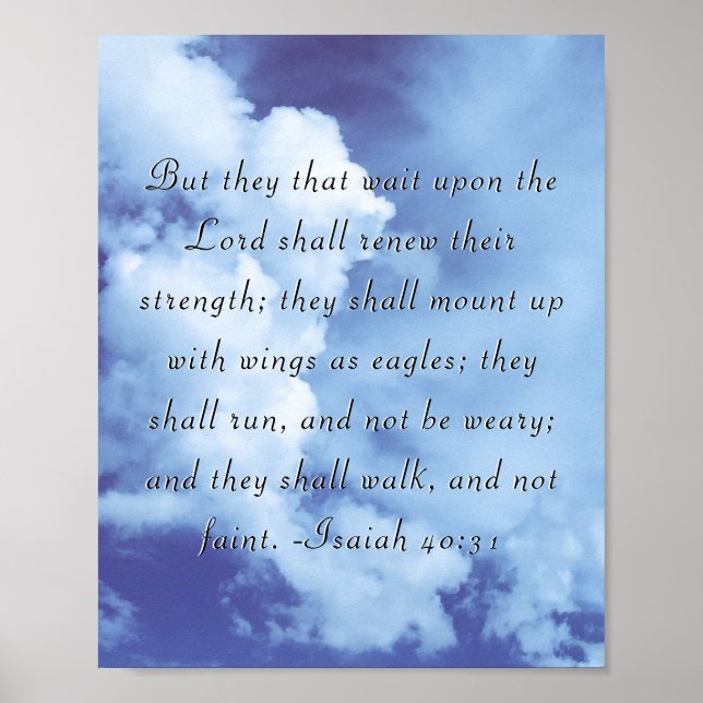 Isaiah 40:31 Skripturposter Poster (Framsidan)