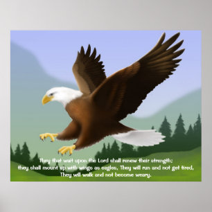 Isaiah 40:31 Soar Eagle-utskrift Poster