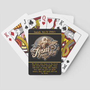 Isaiah 40:31 Styrka i Rörelse AI Art Casinokort