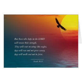 Isaiah 40:31Bible Verse Greeting Card Editable Hälsningskort