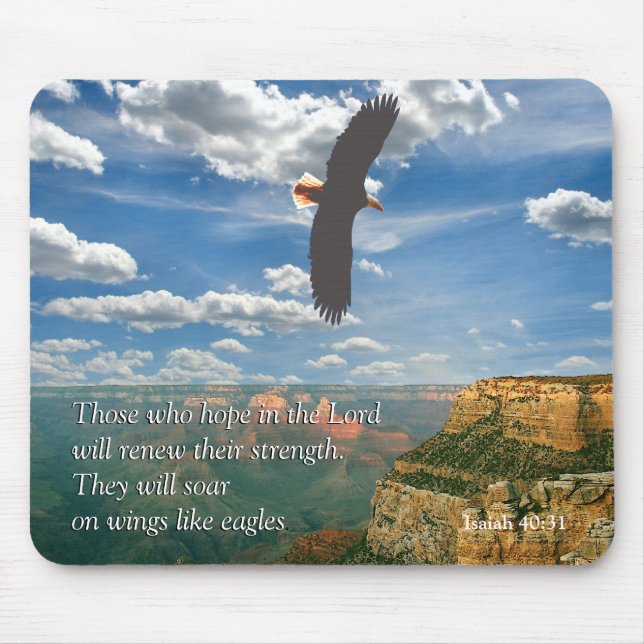 Isaiah 40:31Scripture Mousepad Musmatta (Framsidan)