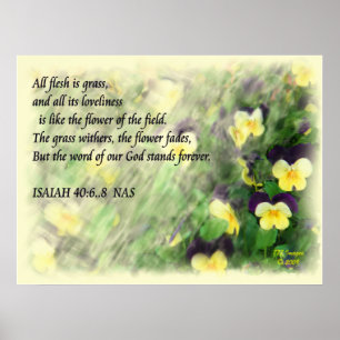 Isaiah 40:6. .8 BibelVerseaffisch Poster