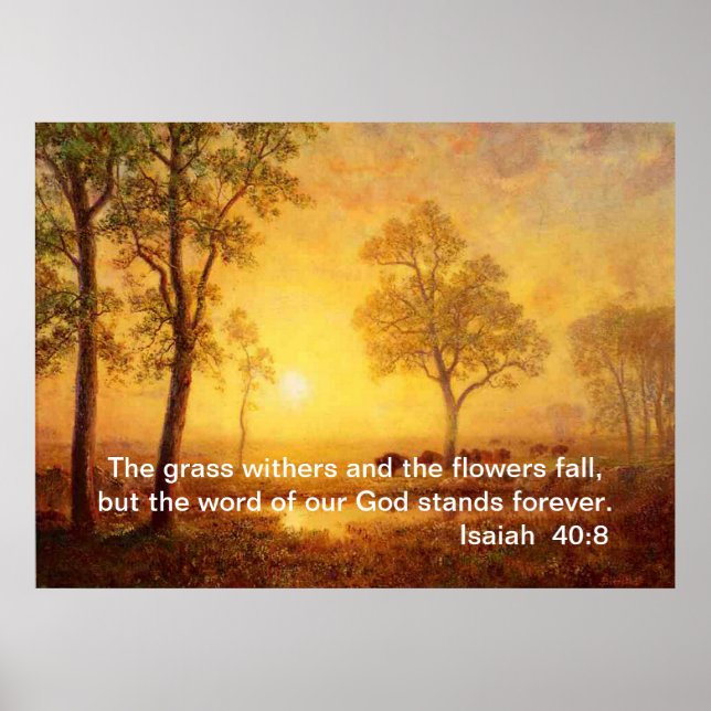 Isaiah 40:8,Albert Bierstadt Poster (Framsidan)