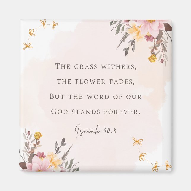 Isaiah 40:8 Bible Verse Magnet (Framsidan)