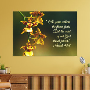 Isaiah 40:8, inspirationsplan canvastryck