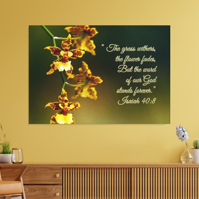Isaiah 40:8, inspirationsplan canvastryck (Insitu (Vardagsrum))