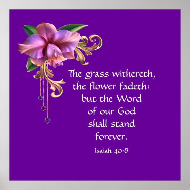 Isaiah 40:8 poster (Framsidan)