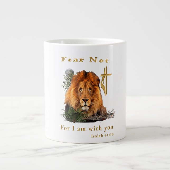 Isaiah 41:10 artiklar jumbo mugg (Framsidan)