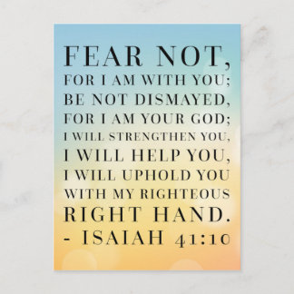 Isaiah 41:10 Bibelcitat Vykort