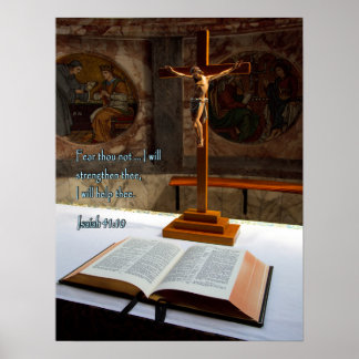 Isaiah 41:10 Bible och Kor Poster