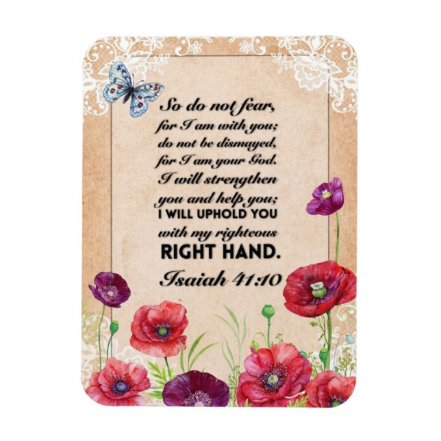 Isaiah 41:10 Bible Verse Magnet (Vertikal)