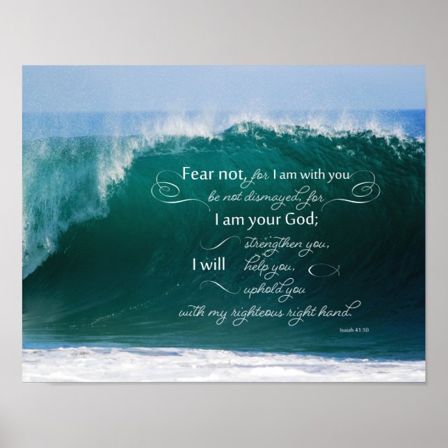 Isaiah 41 10 Bible Verse Poster (Framsidan)