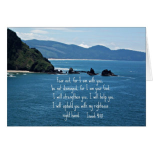 Isaiah 41:10 Fear not for I am with you... Hälsningskort