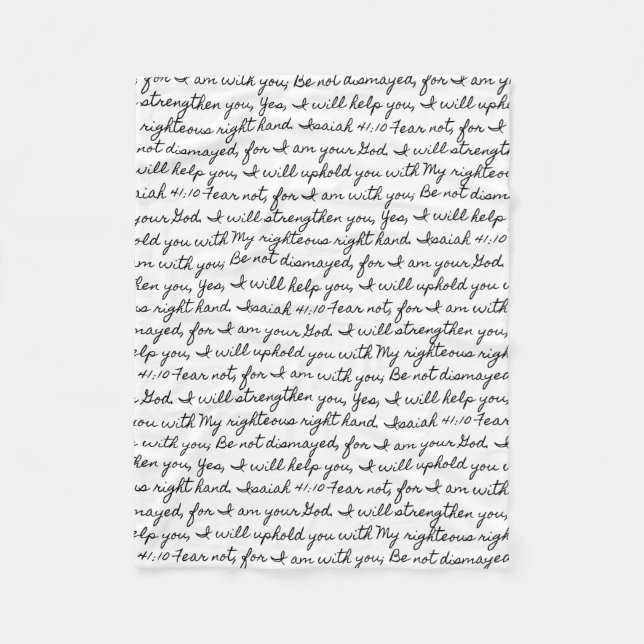 Isaiah 41:10 fleecefilt (Framsidan)