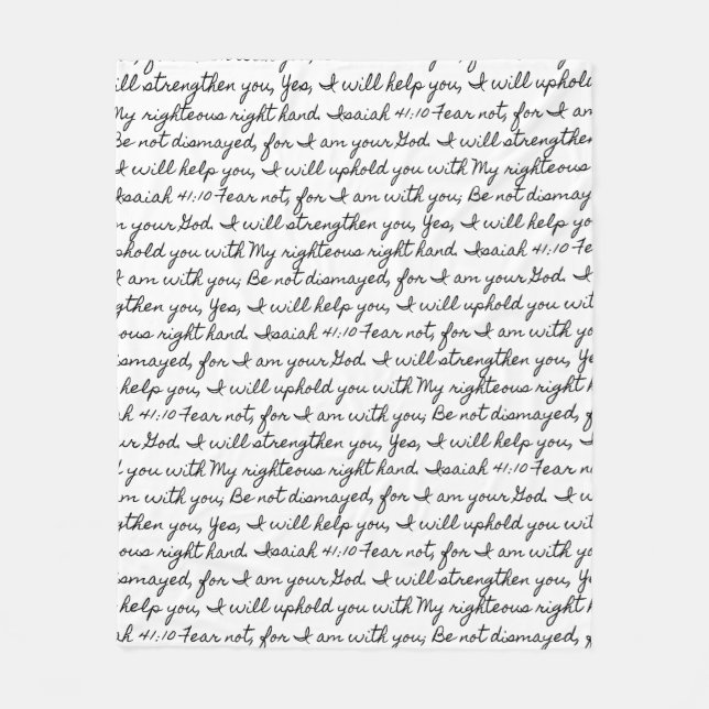 Isaiah 41:10 fleecefilt (Framsidan)