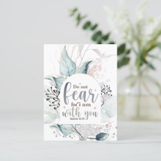 Isaiah 41:10 Frukta inte att jag är med dig Bible  Vykort