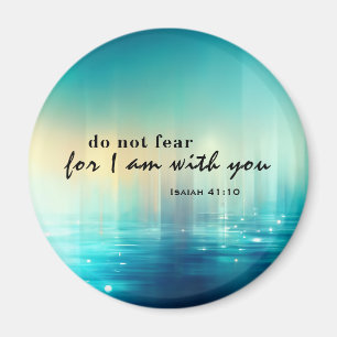 Isaiah 41:10 frukta inte bibelns blå Abstrakt Magnet