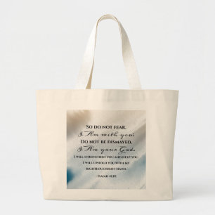 Isaiah 41:10 Frukta inte för att jag är med er Bib Jumbo Tygkasse