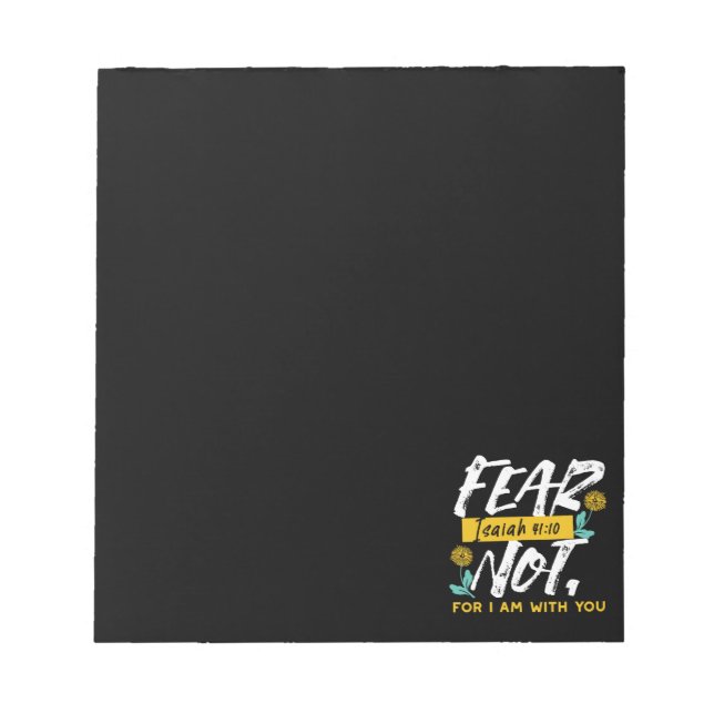Isaiah 41:10 - Frukta inte inspirerande bibelverse Anteckningsblock (Framsida)