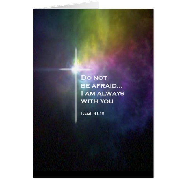 Isaiah 41:10 hälsningskort (Framsidan)