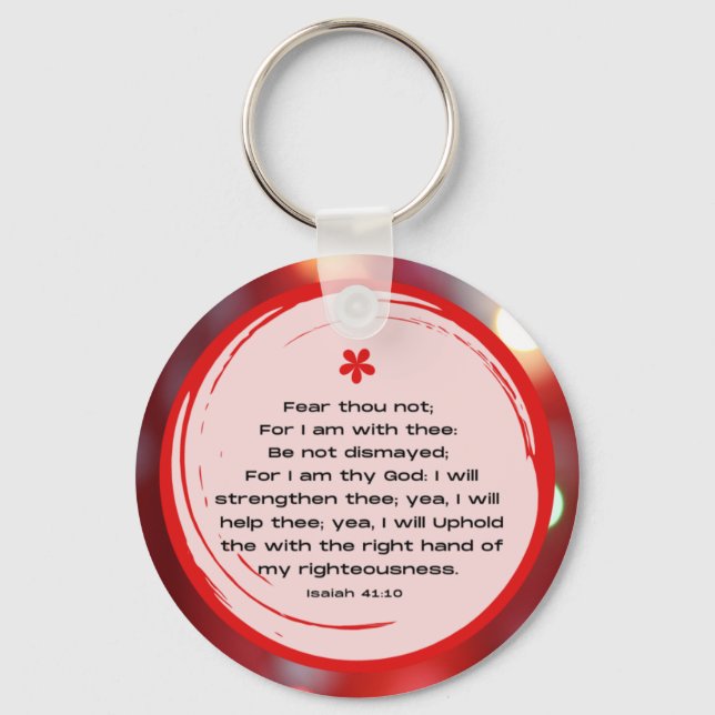 Isaiah 41:10 Keychain | per skriptform Nyckelring (Framsida)